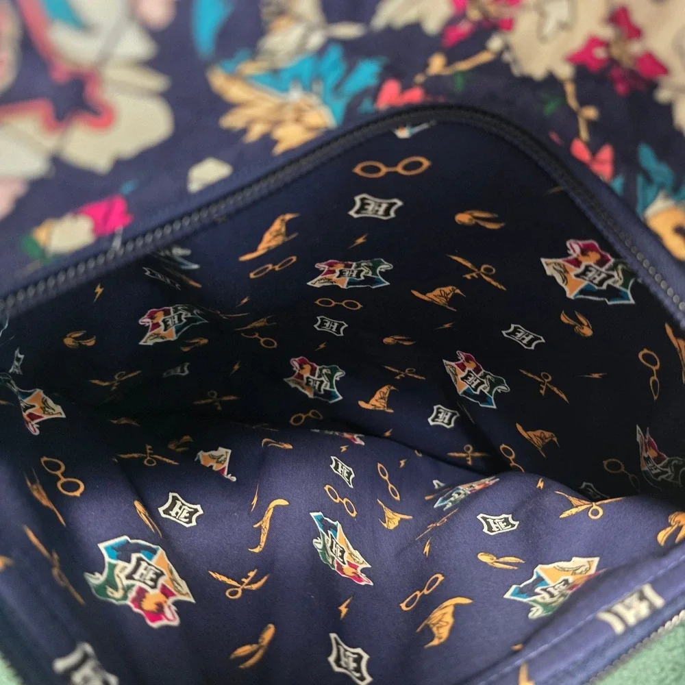 Vera Bradley Harry Potter Forbidden Forest Campus Backpack Quilted Blue Floral